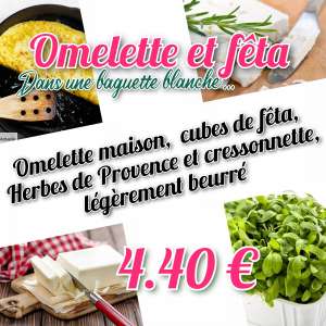 Omelette et  fêta - La tartiniere du zoning - Wauthier-Braine