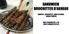 Sandwich brochettes d'agneau - Le shop du coin - Courcelles