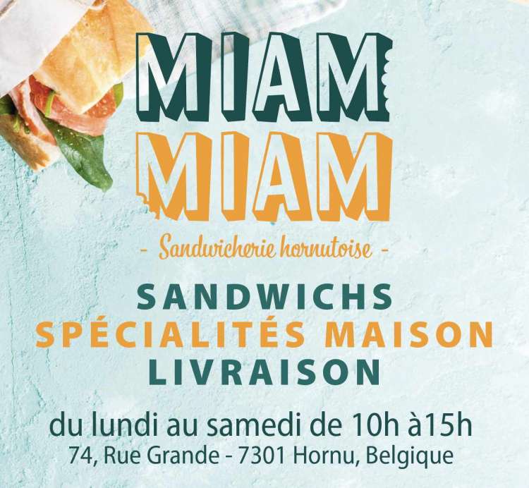 Logo Sandwicherie Miam Miam Hornu